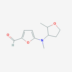 molecular formula C11H15NO3 B13169453 5-[Methyl(2-methyloxolan-3-YL)amino]furan-2-carbaldehyde 