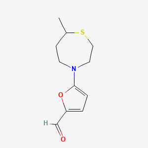 5-(7-Methyl-1,4-thiazepan-4-yl)furan-2-carbaldehyde