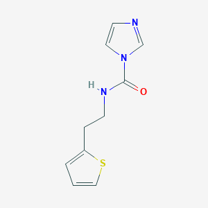 molecular formula C10H11N3OS B13169489 N-[2-(Thiophen-2-yl)ethyl]-1H-imidazole-1-carboxamide 