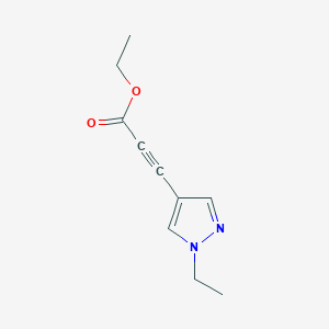 molecular formula C10H12N2O2 B13169512 Ethyl 3-(1-ethyl-1H-pyrazol-4-yl)prop-2-ynoate 