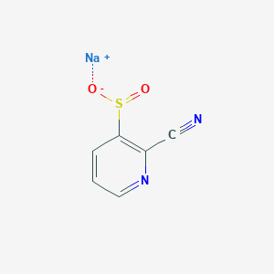 molecular formula C6H3N2NaO2S B13169564 Sodium 2-cyanopyridine-3-sulfinate 