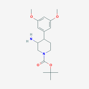 Tert-butyl 3-amino-4-(3,5-dimethoxyphenyl)piperidine-1-carboxylate