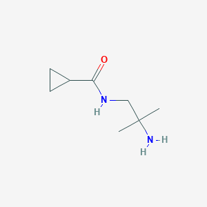 molecular formula C8H16N2O B13169578 N-(2-amino-2-methylpropyl)cyclopropanecarboxamide 