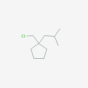 molecular formula C10H19Cl B13169601 1-(Chloromethyl)-1-(2-methylpropyl)cyclopentane 