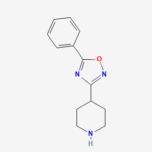 molecular formula C13H15N3O B13169607 4-(5-phenyl-1,2,4-oxadiazol-3-yl)Piperidine 