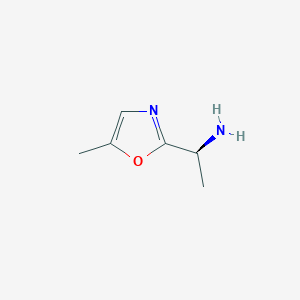 molecular formula C6H10N2O B13169614 (1S)-1-(5-methyl-1,3-oxazol-2-yl)ethan-1-amine 