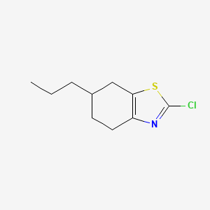 molecular formula C10H14ClNS B13169625 2-Chloro-6-propyl-4,5,6,7-tetrahydro-1,3-benzothiazole 