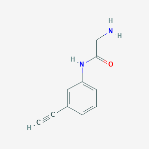 molecular formula C10H10N2O B13169690 2-amino-N-(3-ethynylphenyl)acetamide 