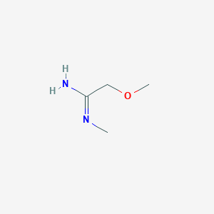 molecular formula C4H10N2O B13169705 2-Methoxy-N-methylethanimidamide 