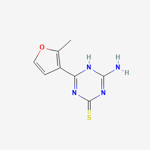 molecular formula C8H8N4OS B13169730 4-Amino-6-(2-methylfuran-3-YL)-1,3,5-triazine-2-thiol 