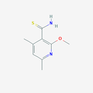 molecular formula C9H12N2OS B13169761 2-Methoxy-4,6-dimethylpyridine-3-carbothioamide CAS No. 1193388-91-8