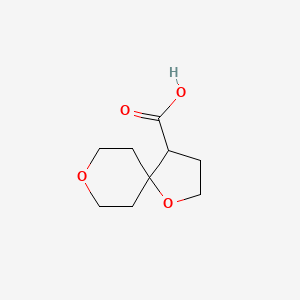 molecular formula C9H14O4 B13169762 1,8-Dioxaspiro[4.5]decane-4-carboxylic acid 