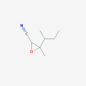 molecular formula C8H13NO B13169790 3-(Butan-2-yl)-3-methyloxirane-2-carbonitrile 