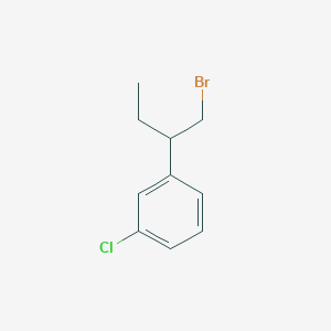 molecular formula C10H12BrCl B13169799 1-(1-Bromobutan-2-yl)-3-chlorobenzene 