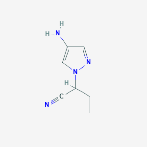 molecular formula C7H10N4 B13169808 2-(4-amino-1H-pyrazol-1-yl)butanenitrile 