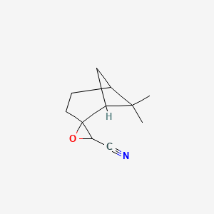 molecular formula C11H15NO B13169826 6,6-Dimethylspiro[bicyclo[3.1.1]heptane-2,2'-oxirane]-3'-carbonitrile 