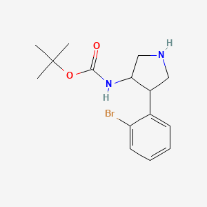 tert-butyl N-[4-(2-bromophenyl)pyrrolidin-3-yl]carbamate