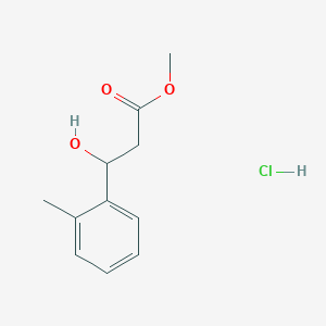 molecular formula C11H15ClO3 B13169854 Methyl 3-hydroxy-3-(2-methylphenyl)propanoate hydrochloride 