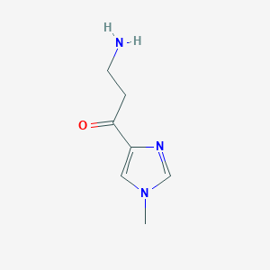 molecular formula C7H11N3O B13169872 3-Amino-1-(1-methyl-1H-imidazol-4-yl)propan-1-one 