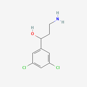 molecular formula C9H11Cl2NO B13169889 3-Amino-1-(3,5-dichlorophenyl)propan-1-ol 