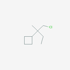 molecular formula C9H17Cl B13169900 (1-Chloro-2-methylbutan-2-yl)cyclobutane 