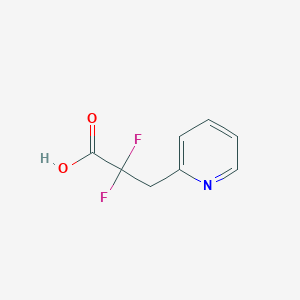 molecular formula C8H7F2NO2 B13169931 2,2-Difluoro-3-(pyridin-2-yl)propanoic acid 