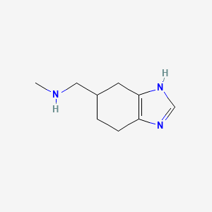 molecular formula C9H15N3 B13169939 Methyl[(4,5,6,7-tetrahydro-1H-1,3-benzodiazol-5-yl)methyl]amine 