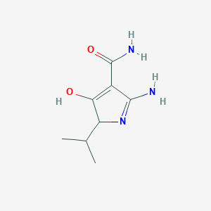 2-amino-5-isopropyl-4-oxo-4,5-dihydro-1H-pyrrole-3-carboxamide