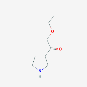 molecular formula C8H15NO2 B13169965 2-Ethoxy-1-(pyrrolidin-3-yl)ethan-1-one 