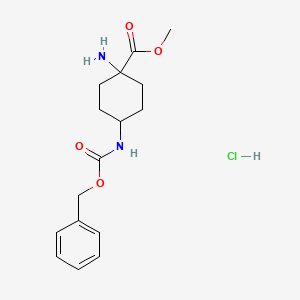 Methyl 1-amino-4-(((benzyloxy)carbonyl)amino)cyclohexane-1-carboxylate hydrochloride