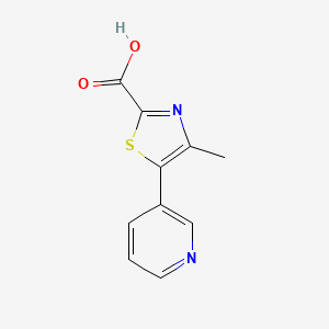 molecular formula C10H8N2O2S B13170005 4-Methyl-5-(pyridin-3-YL)-1,3-thiazole-2-carboxylic acid 