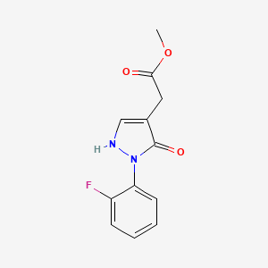 Methyl 2-[2-(2-fluorophenyl)-3-oxo-2,3-dihydro-1H-pyrazol-4-yl]acetate