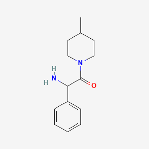 molecular formula C14H20N2O B13170049 2-Amino-1-(4-methylpiperidin-1-yl)-2-phenylethan-1-one 