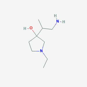 3-(1-Aminopropan-2-yl)-1-ethylpyrrolidin-3-ol