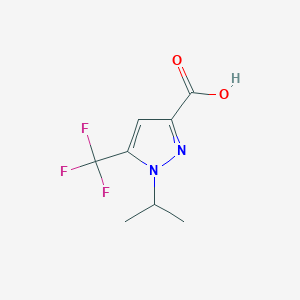 molecular formula C8H9F3N2O2 B13170069 1-Isopropyl-5-trifluoromethyl-1H-pyrazole-3-carboxylic acid 