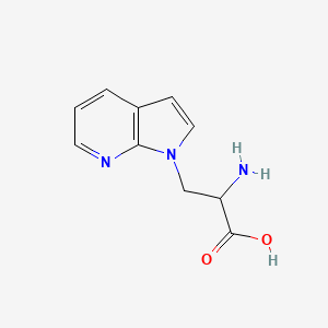 molecular formula C10H11N3O2 B13170079 2-amino-3-{1H-pyrrolo[2,3-b]pyridin-1-yl}propanoic acid 