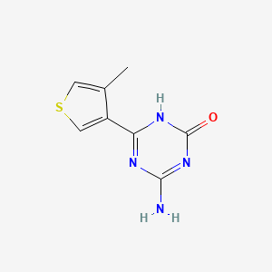 molecular formula C8H8N4OS B13170100 4-Amino-6-(4-methylthiophen-3-YL)-2,5-dihydro-1,3,5-triazin-2-one 