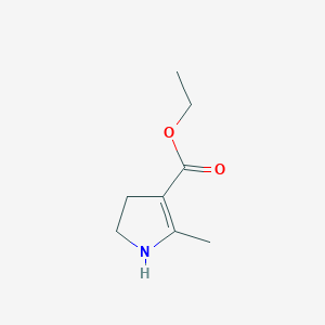 molecular formula C8H13NO2 B13170136 Ethyl 2-methyl-4,5-dihydro-1H-pyrrole-3-carboxylate 