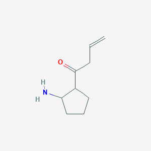 molecular formula C9H15NO B13170175 1-(2-Aminocyclopentyl)but-3-en-1-one 