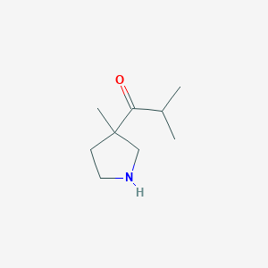 2-Methyl-1-(3-methylpyrrolidin-3-yl)propan-1-one