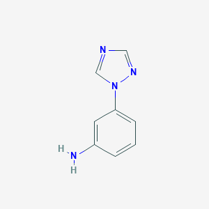 molecular formula C8H8N4 B131702 3-(1H-1,2,4-三唑-1-基)苯胺 CAS No. 176032-78-3