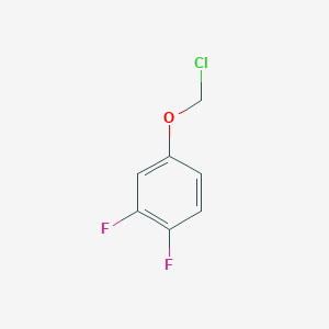 molecular formula C7H5ClF2O B13170210 4-(Chloromethoxy)-1,2-difluorobenzene 