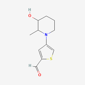 4-(3-Hydroxy-2-methylpiperidin-1-yl)thiophene-2-carbaldehyde