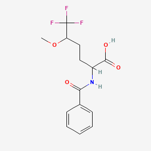 2-(Benzoylamino)-6,6,6-trifluoro-5-methoxyhexanoic acid