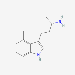 molecular formula C13H18N2 B13170292 (2S)-4-(4-Methyl-1H-indol-3-yl)butan-2-amine 