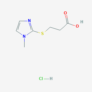 3-[(1-methyl-1H-imidazol-2-yl)sulfanyl]propanoic acid hydrochloride