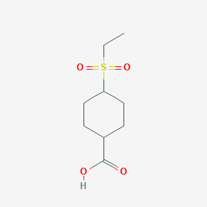 molecular formula C9H16O4S B13170335 4-(Ethanesulfonyl)cyclohexane-1-carboxylic acid 