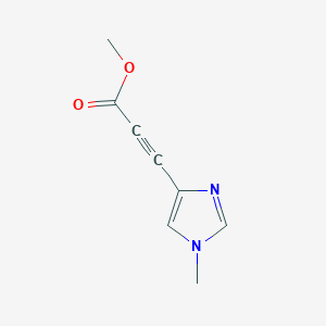 molecular formula C8H8N2O2 B13170360 Methyl 3-(1-methyl-1H-imidazol-4-yl)prop-2-ynoate 