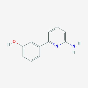 molecular formula C11H10N2O B13170371 3-(6-Aminopyridin-2-YL)phenol 