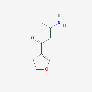 molecular formula C8H13NO2 B13170374 3-Amino-1-(4,5-dihydrofuran-3-yl)butan-1-one 